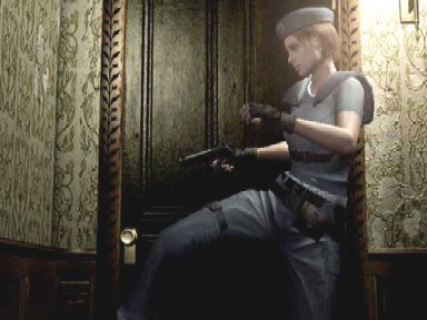 Rebecca kicks open a door