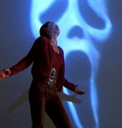 Victim and killer appear on the screen